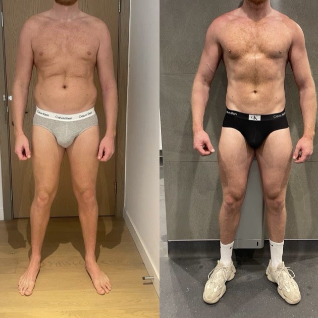 Client body transformation, before and after